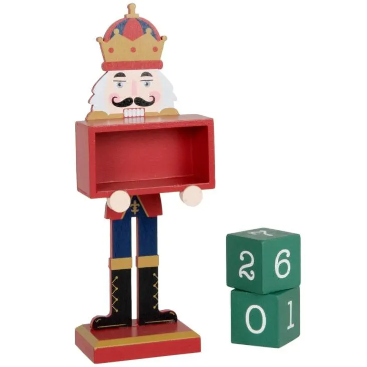 Calendario perpetuo dello schiaccianoci rosso, verde e bianco