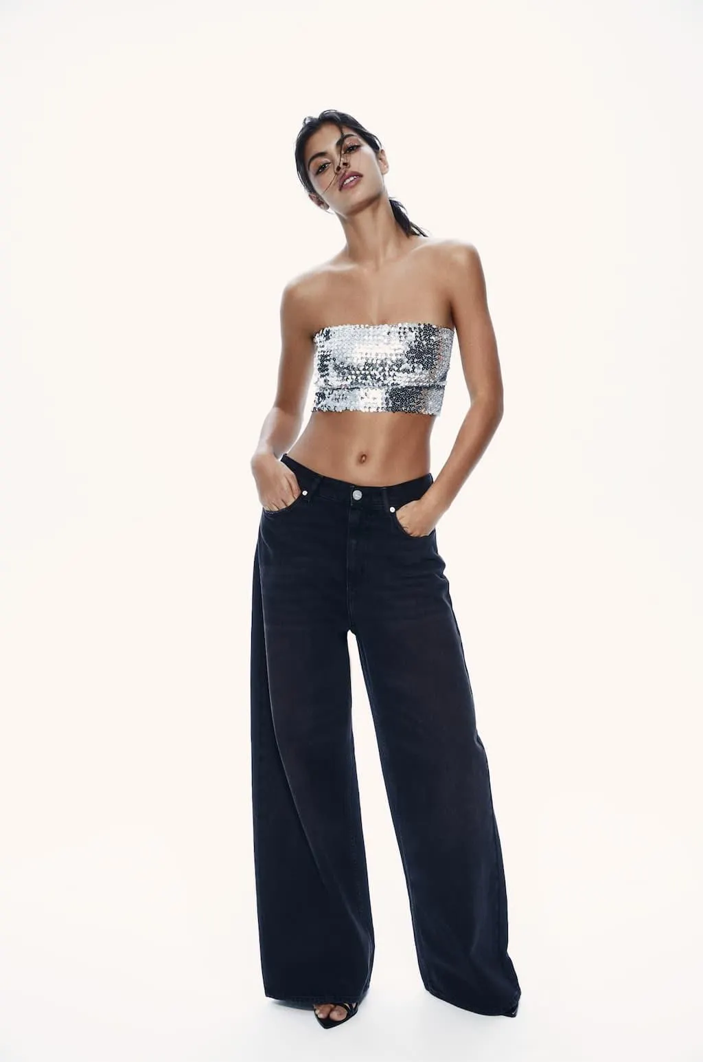 JEANS WIDE LEG BAGGY VITA BASSA