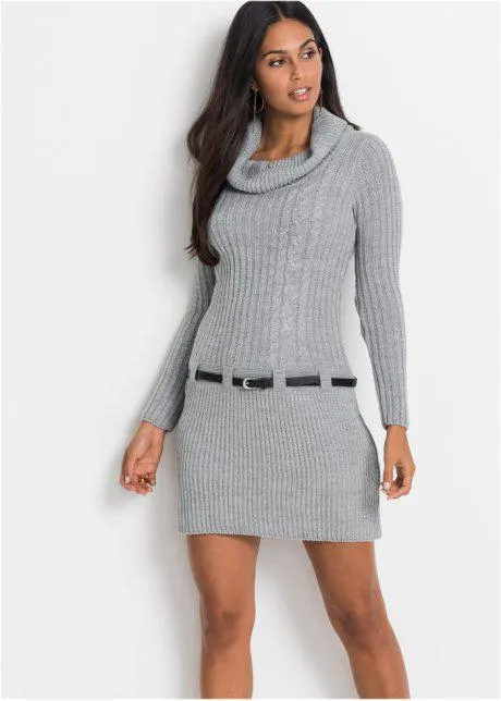 Abito in maglia con cintura