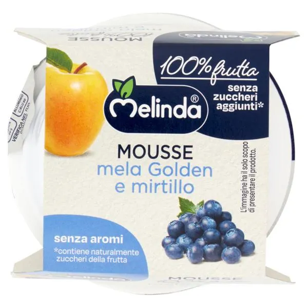 Melinda Mousse mela Golden e mirtillo 2 x 100 g