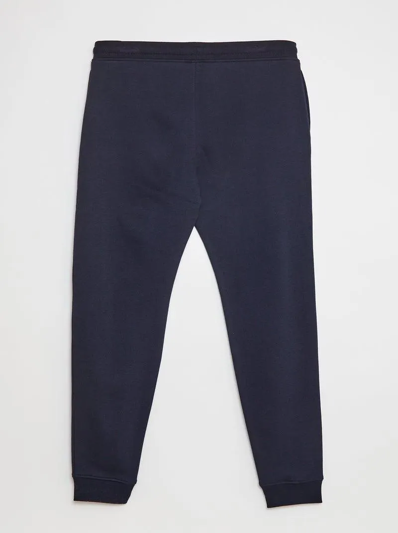 Joggers basic in tessuto felpato L36 - Blu