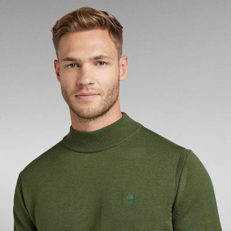 Premium Core Mock Turtle Knitted Sweater