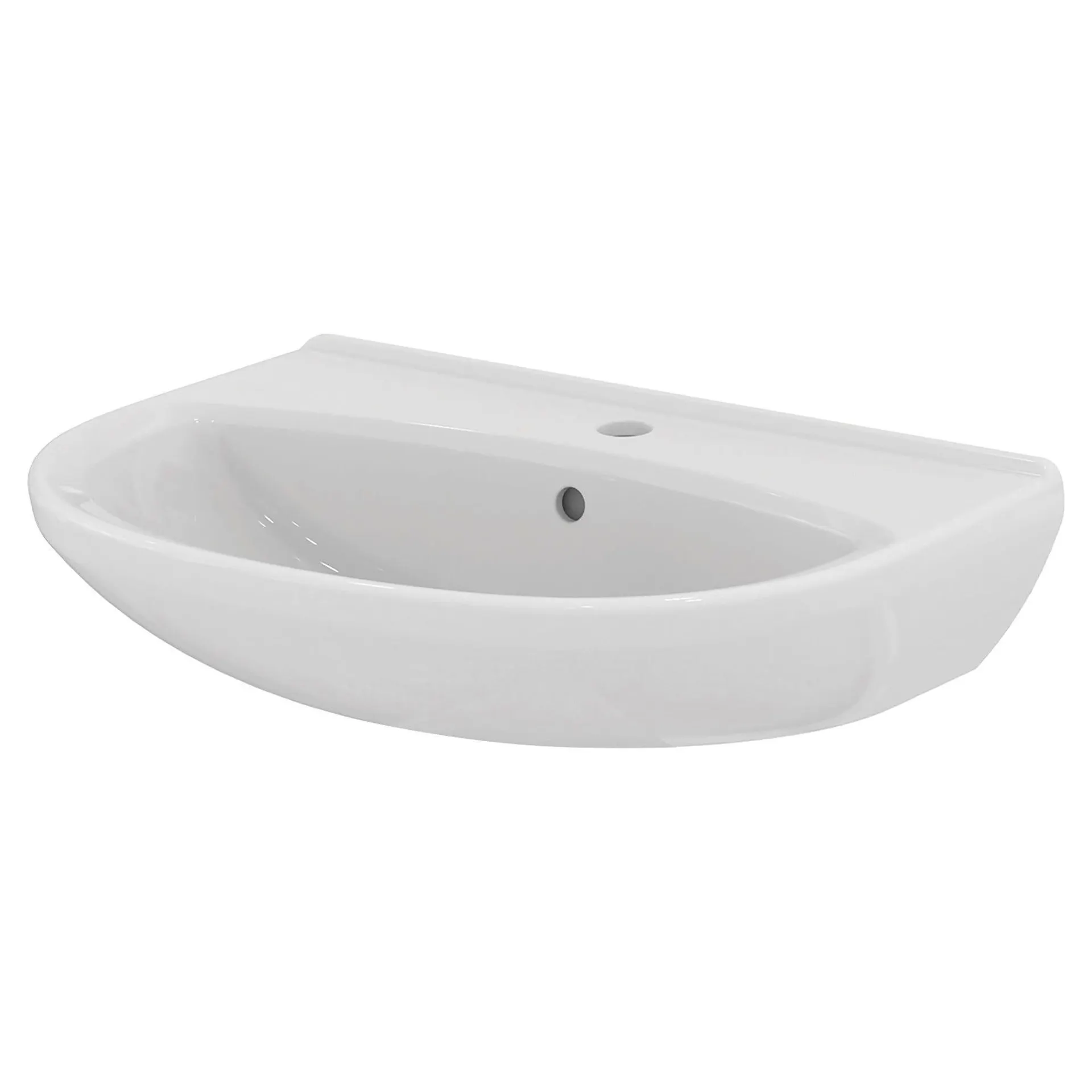 LAVABO A COLONNA SOSPESO IDEAL STANDARD SERIE ALPHA IN CERAMICA BIANCA 60x47 cm (LxP)