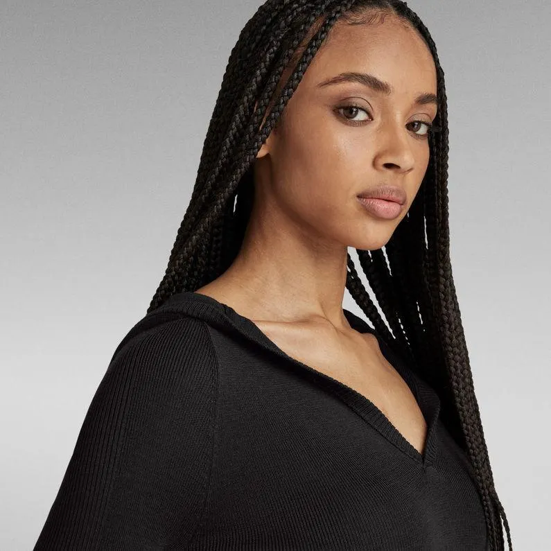 Hooded Slim Knitted Dress