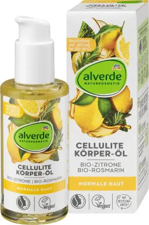 Olio per il corpo anticellulite al limone bio e al rosmarino bio, 100 ml