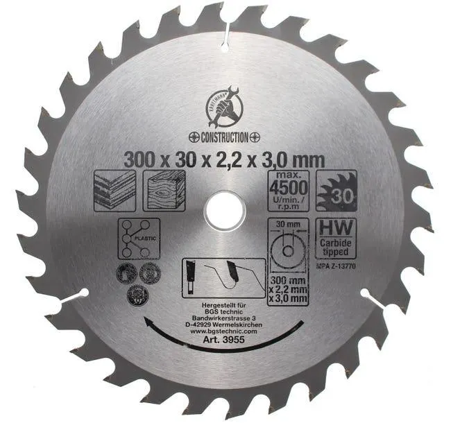 BGS Do It Yourself Lama per sega circolare con punte in metallo duro