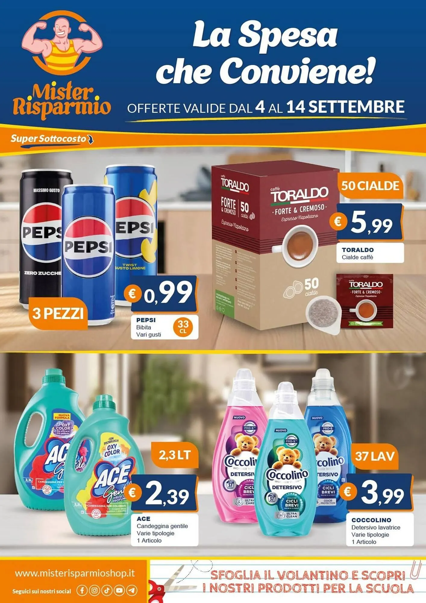 Volantino Mister Risparmio da 2 settembre a 14 settembre di 2025 - Pagina del volantino 1