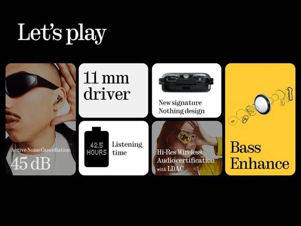 NOTHING - Auricolare Bluetooth Ear (a)-Nero