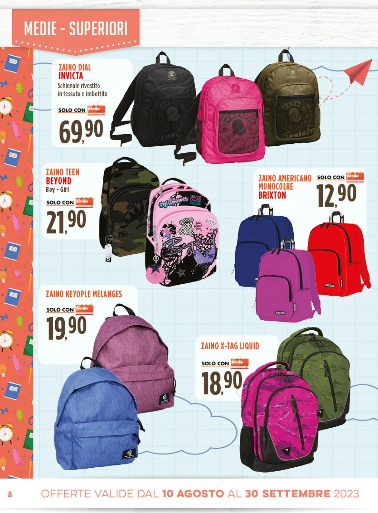 Famila Volantino attuale da 10 agosto a 30 settembre di 2023 - Pagina del volantino 8