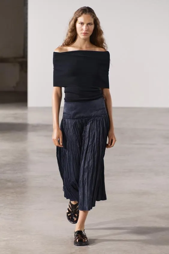 TOP IN MAGLIA OFF SHOULDER