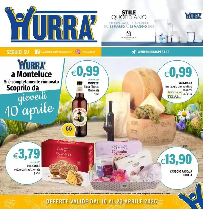 Catalogo Hurrà Discount da 10 aprile a 23 aprile di 2025 - Pagina del volantino 1