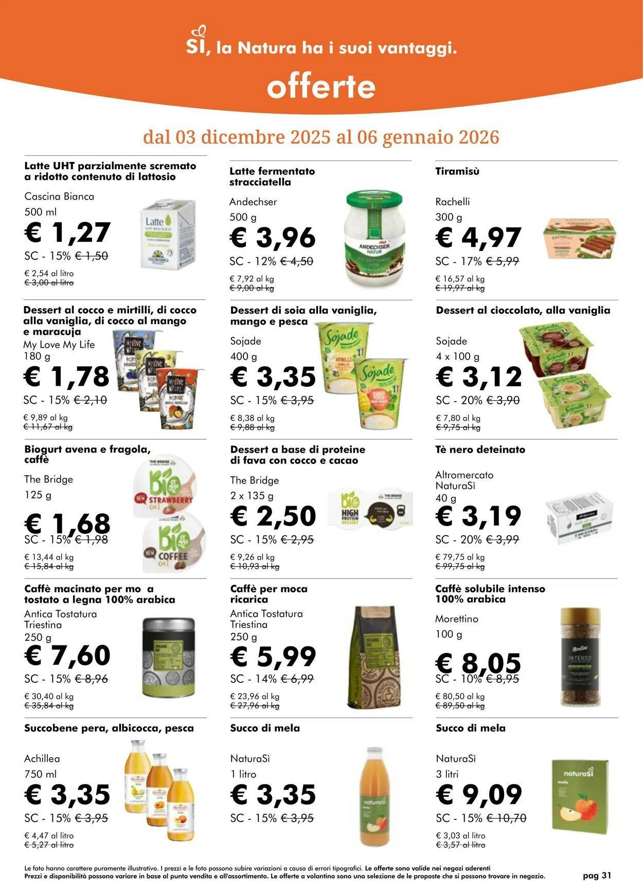 Natura Sì Volantino attuale da 15 gennaio a 29 gennaio di 2026 - Pagina del volantino 31