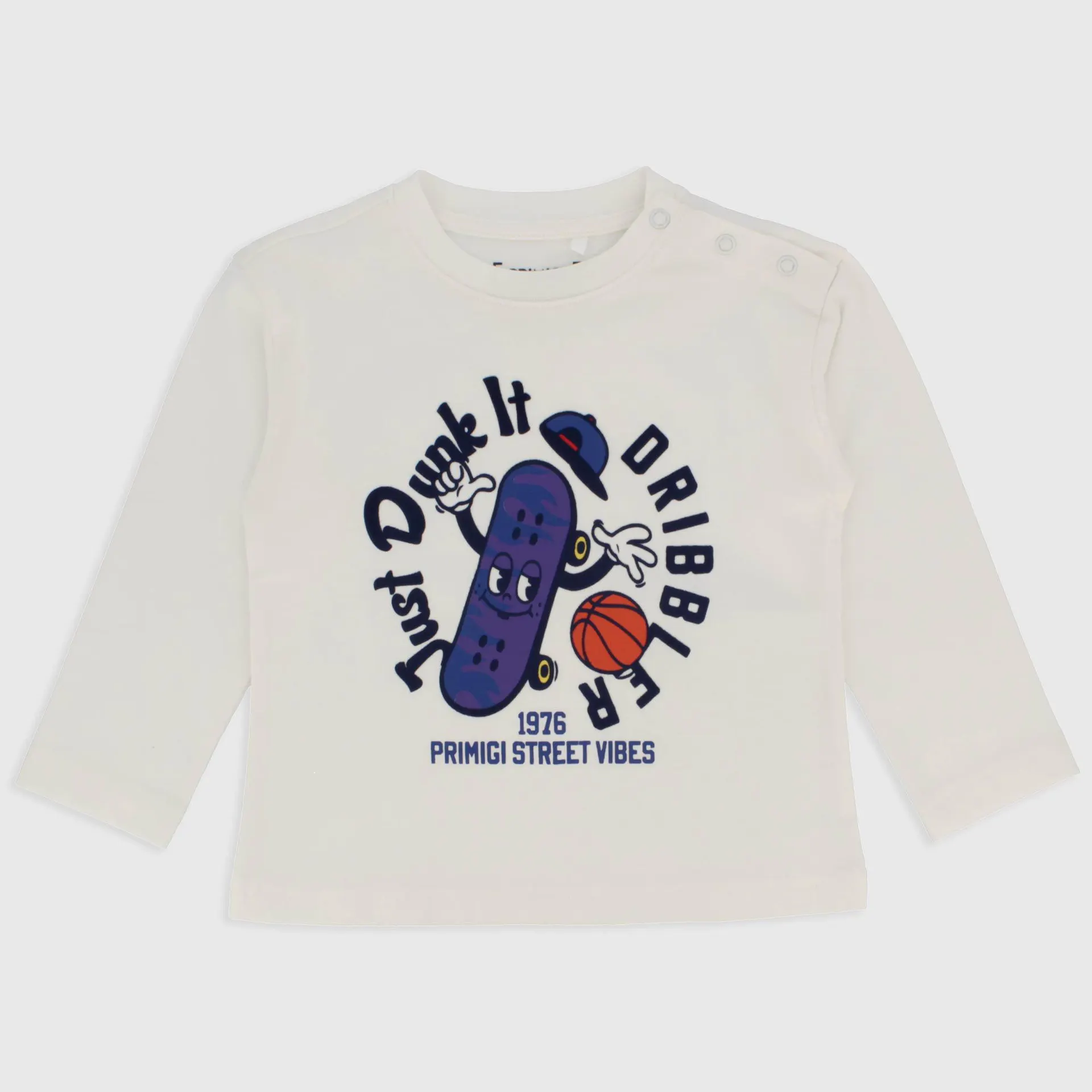 Maglietta oversize in jersey da bambino, bianco