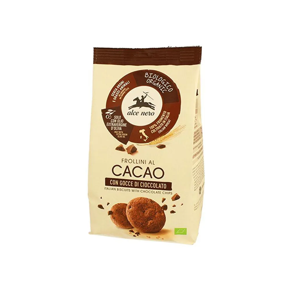 Alce Nero Frollini al cacao con gocce di cioccolato bio gr. 300