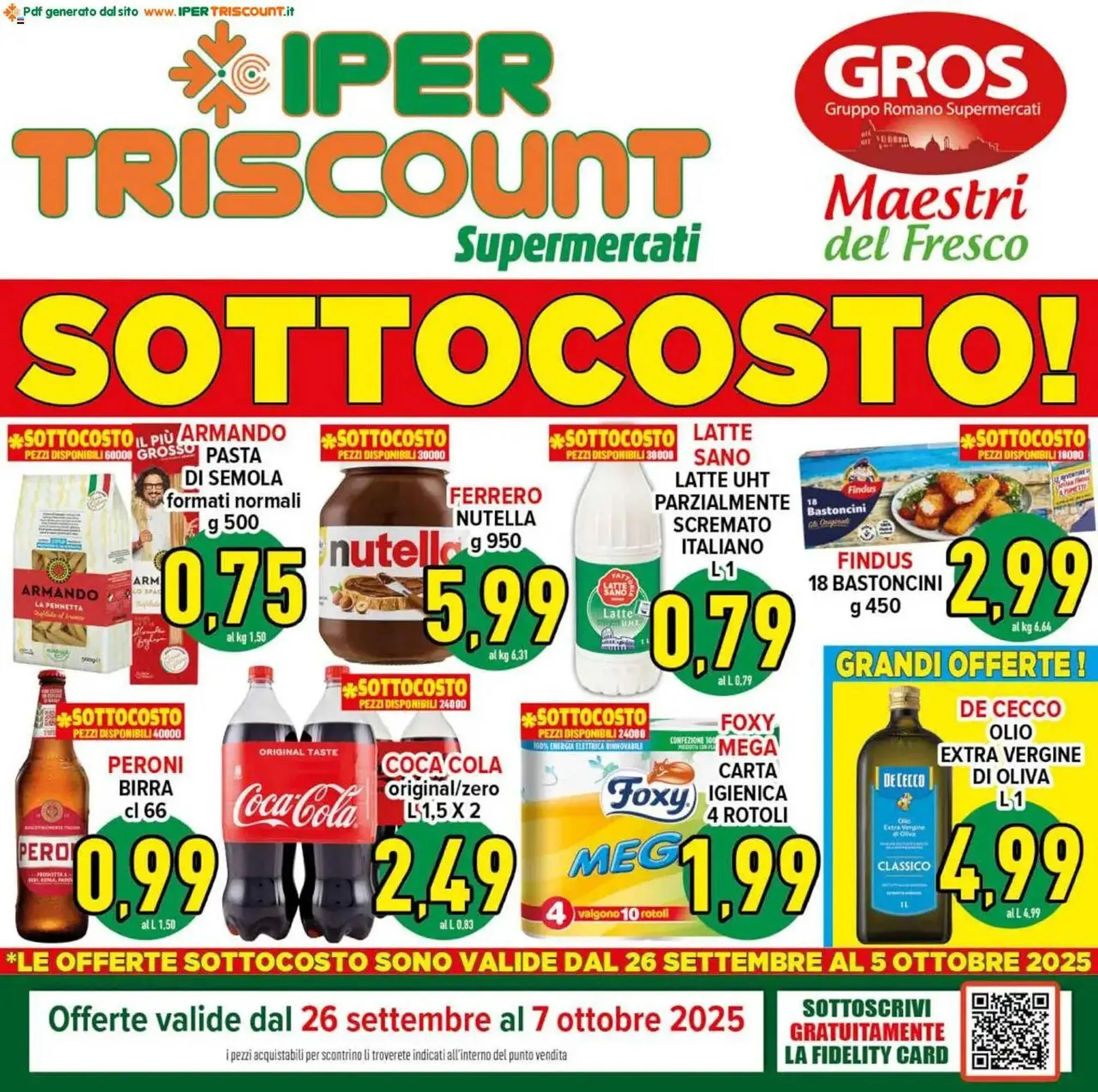 Volantino Iper Triscount da 26 settembre a 7 ottobre di 2025 - Pagina del volantino 1