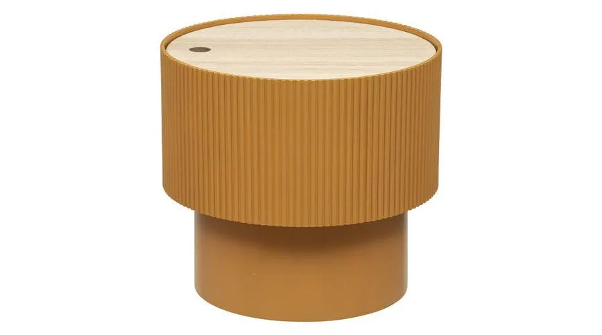 Enola tavolino tondo in mdf arancione38,5x35 cm