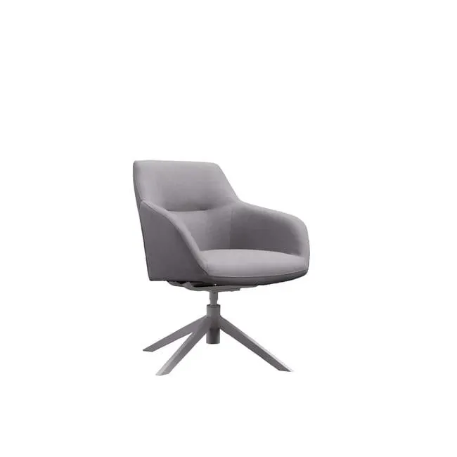 Poltrona da giardino con cuscino grigio e braccioli Neptune NATERIAL, struttura in alluminio e acciaio seduta in poliestere grigio, L 61 x H 80 x P 61 cm