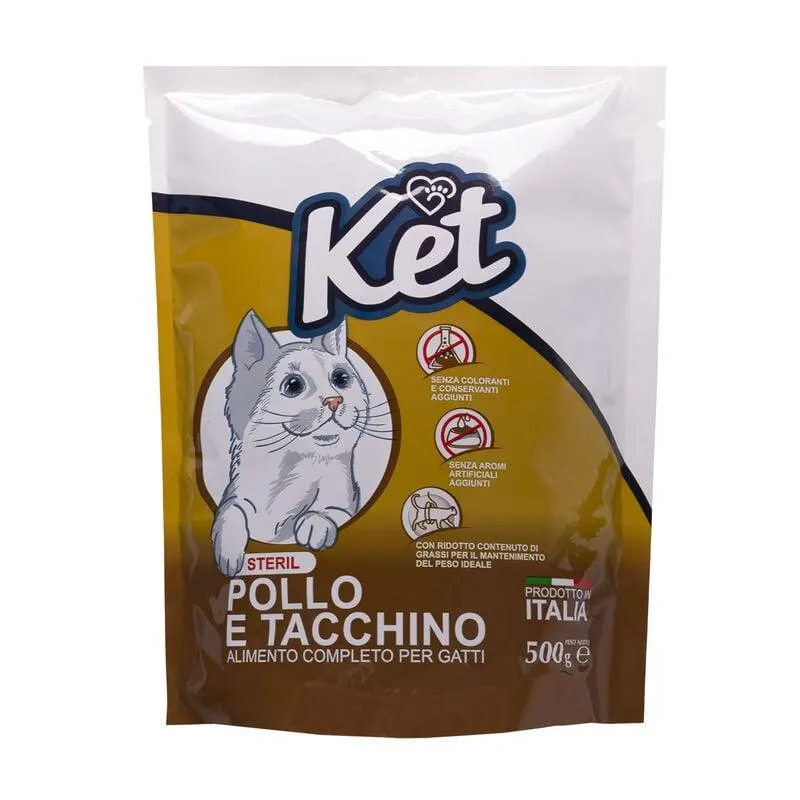 Ket Adult Sterililised Pollo e Tacchino 500 gr