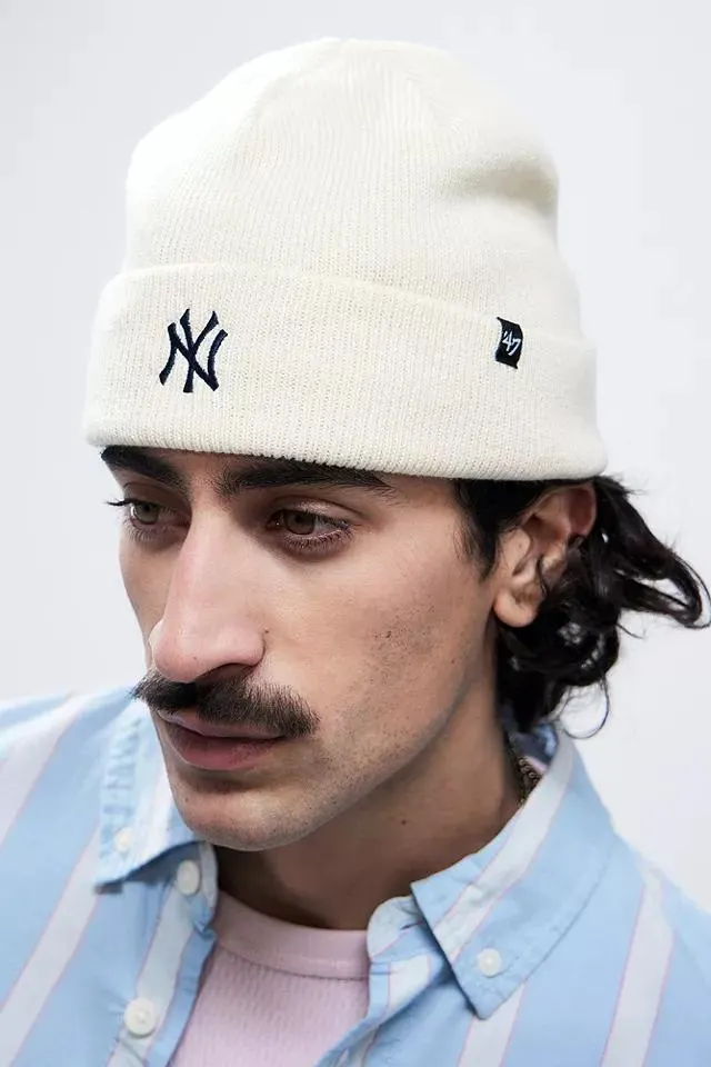 '47 Brand NY Yankees Ecru Beanie