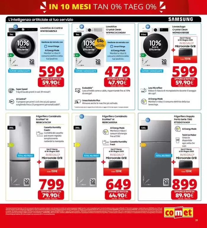 Zero scusa, tasso zero da Comet! da 3 aprile a 16 aprile di 2025 - Pagina del volantino 39