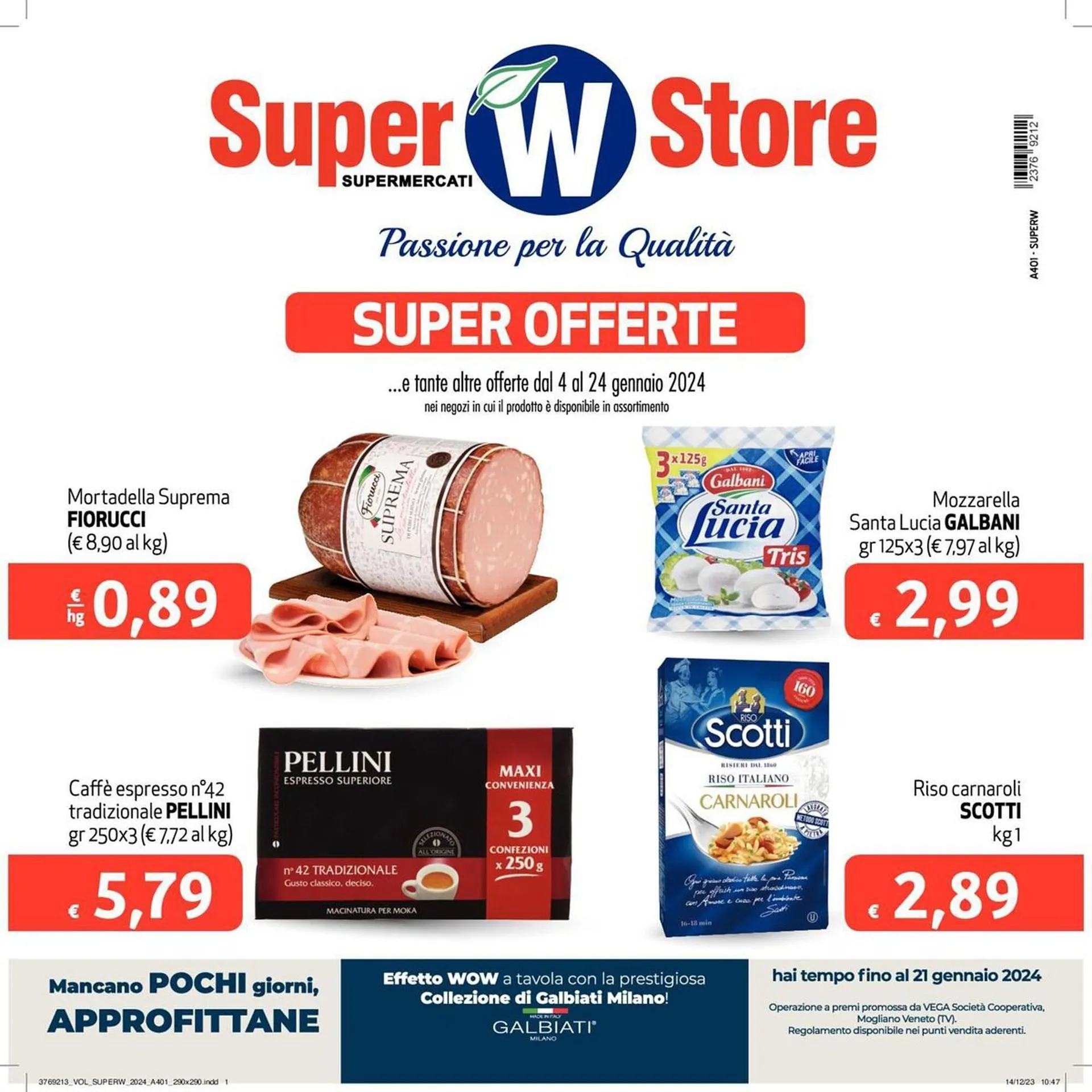 Volantino SuperW da 17 gennaio a 24 gennaio di 2024 - Pagina del volantino 1