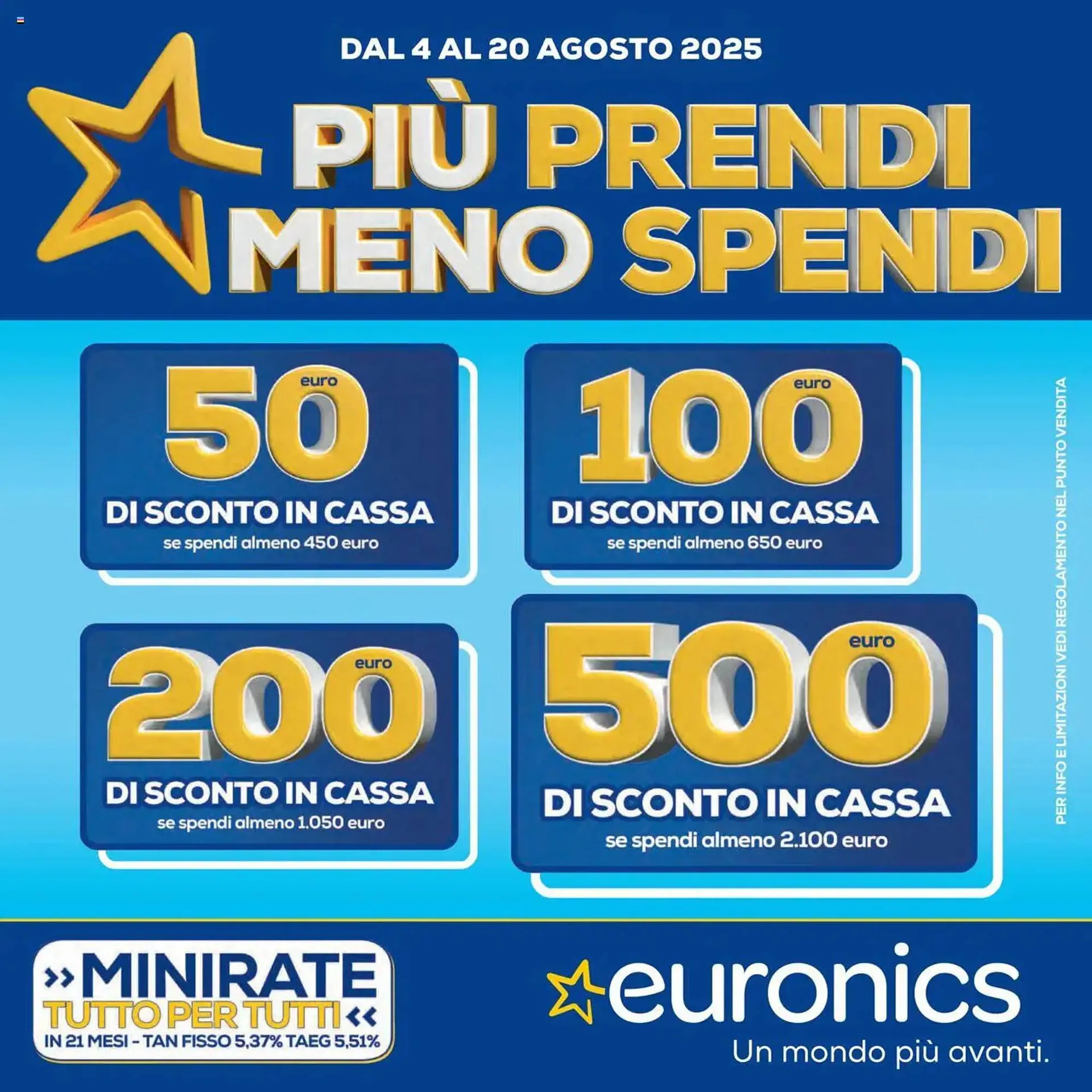 Volantino Euronics da 4 agosto a 20 agosto di 2025 - Pagina del volantino 1