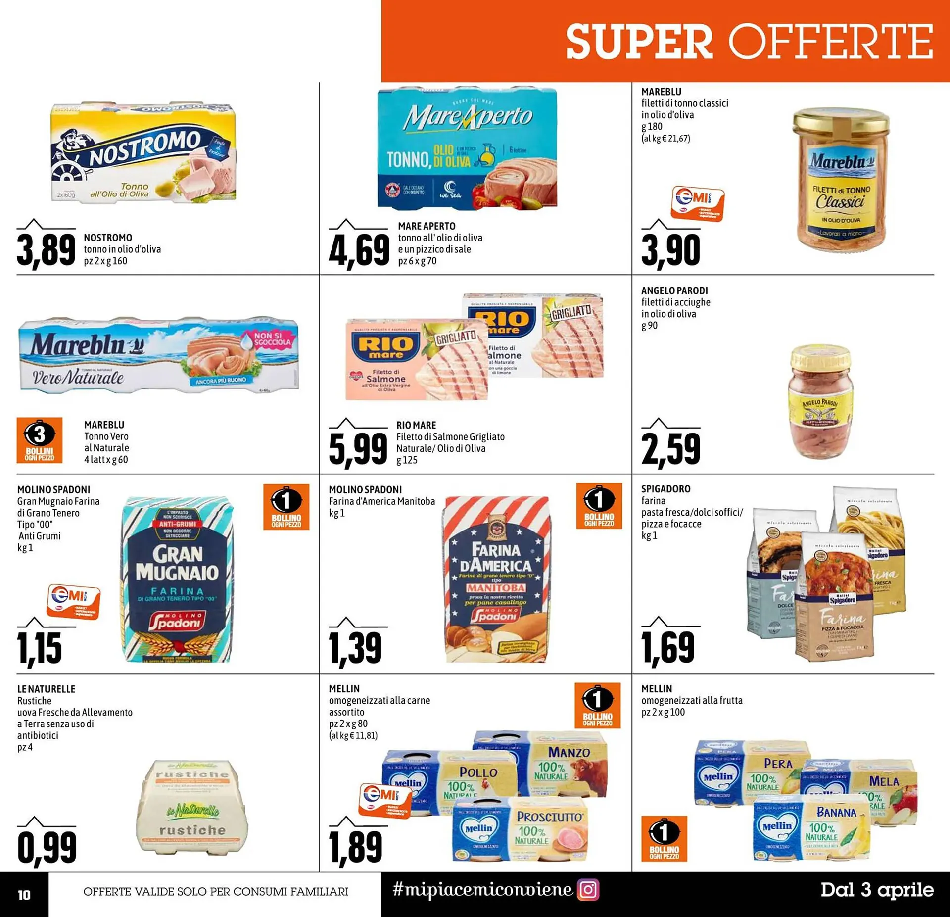 Volantino Emi Supermercati da 3 aprile a 10 aprile di 2024 - Pagina del volantino 10