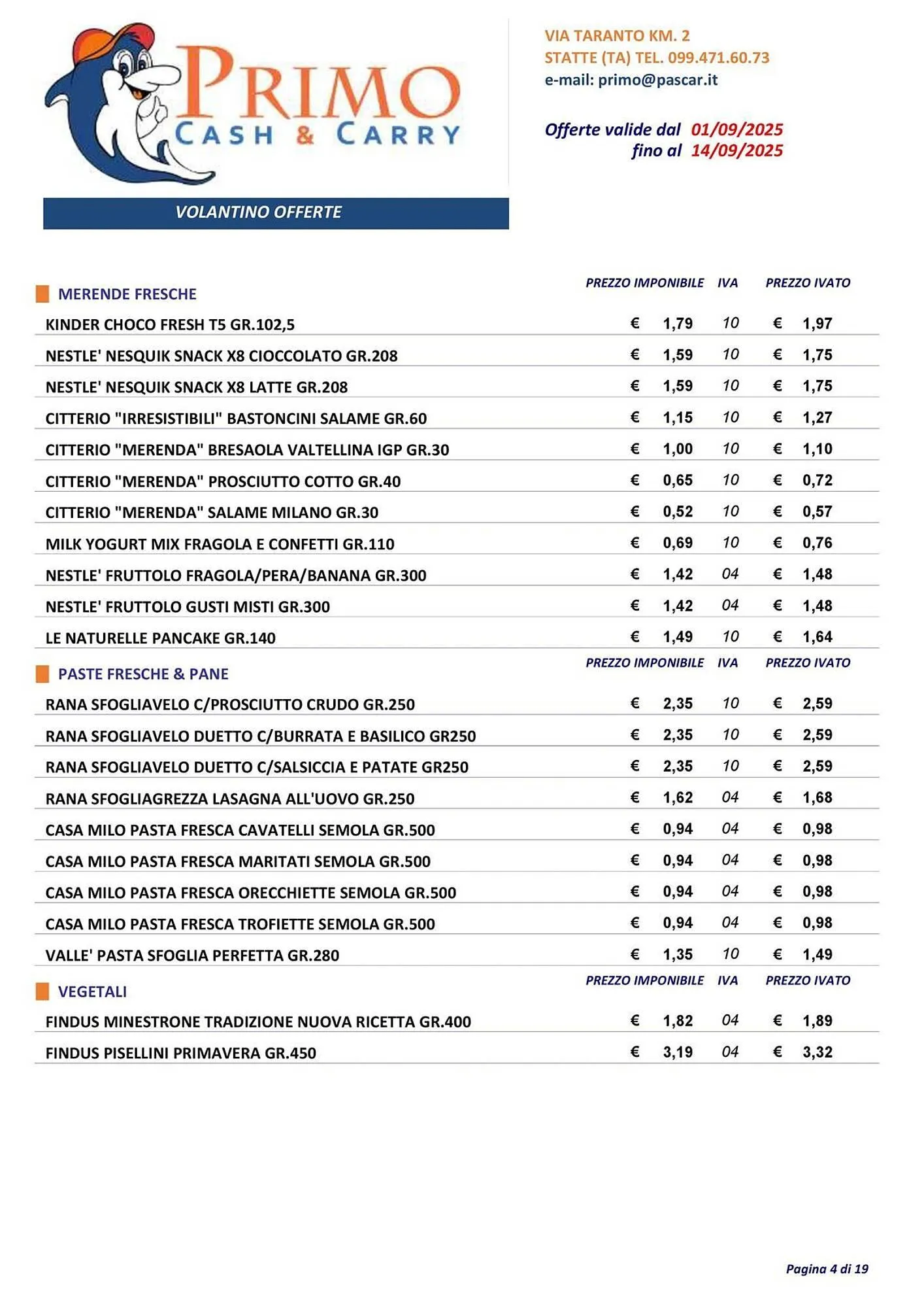 Volantino Gruppo Pascar da 1 settembre a 14 settembre di 2025 - Pagina del volantino 4