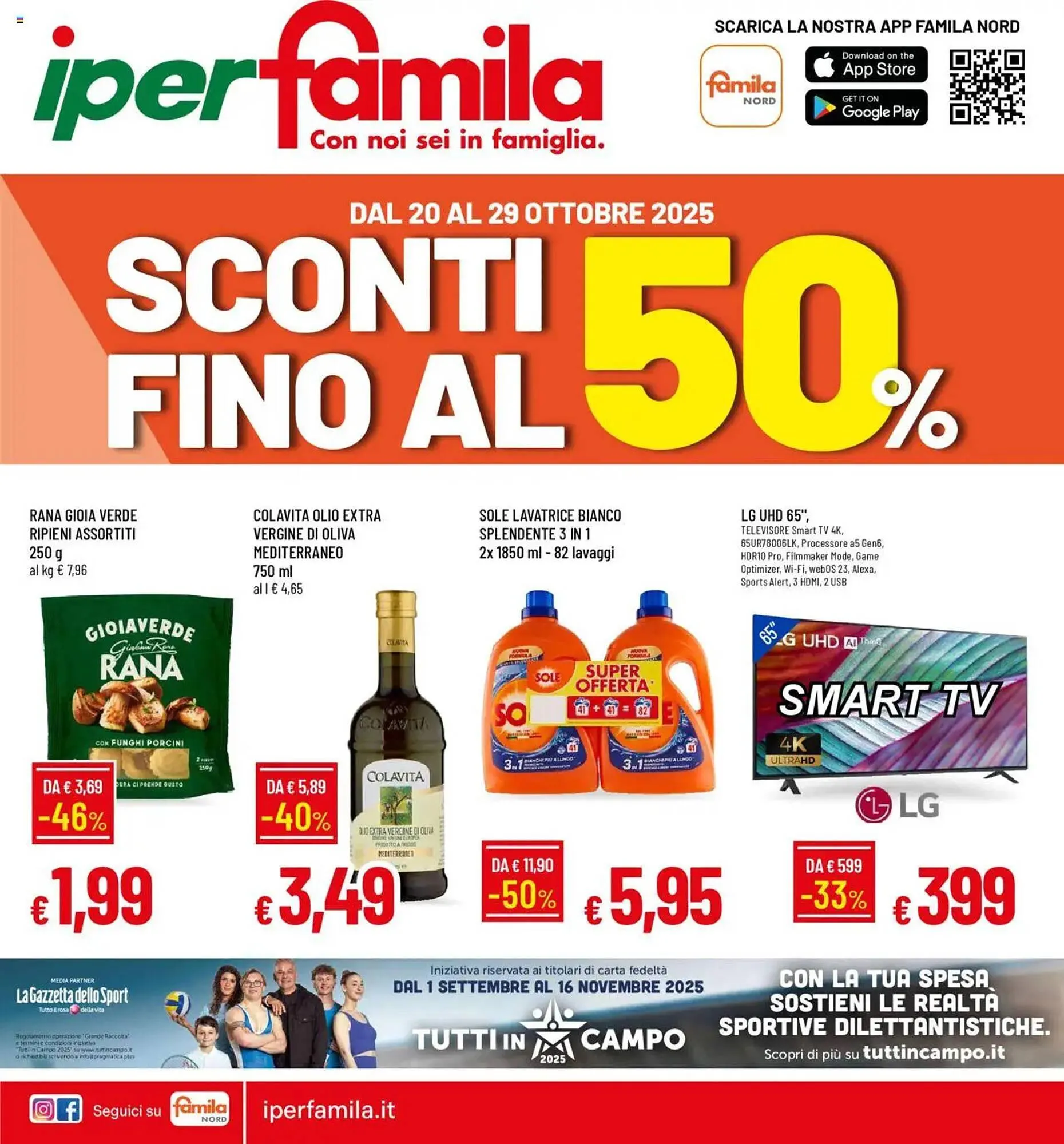 Volantino IperFamila da 20 ottobre a 29 ottobre di 2025 - Pagina del volantino 1