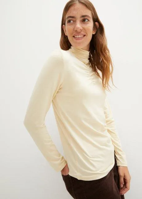 Maglia a maniche lunghe con arricciatura