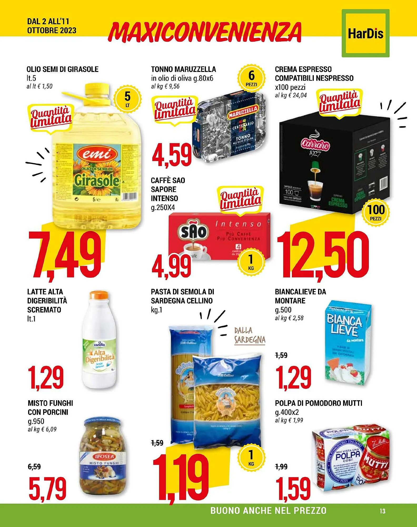 Volantino Hardis da 2 ottobre a 11 ottobre di 2023 - Pagina del volantino 13