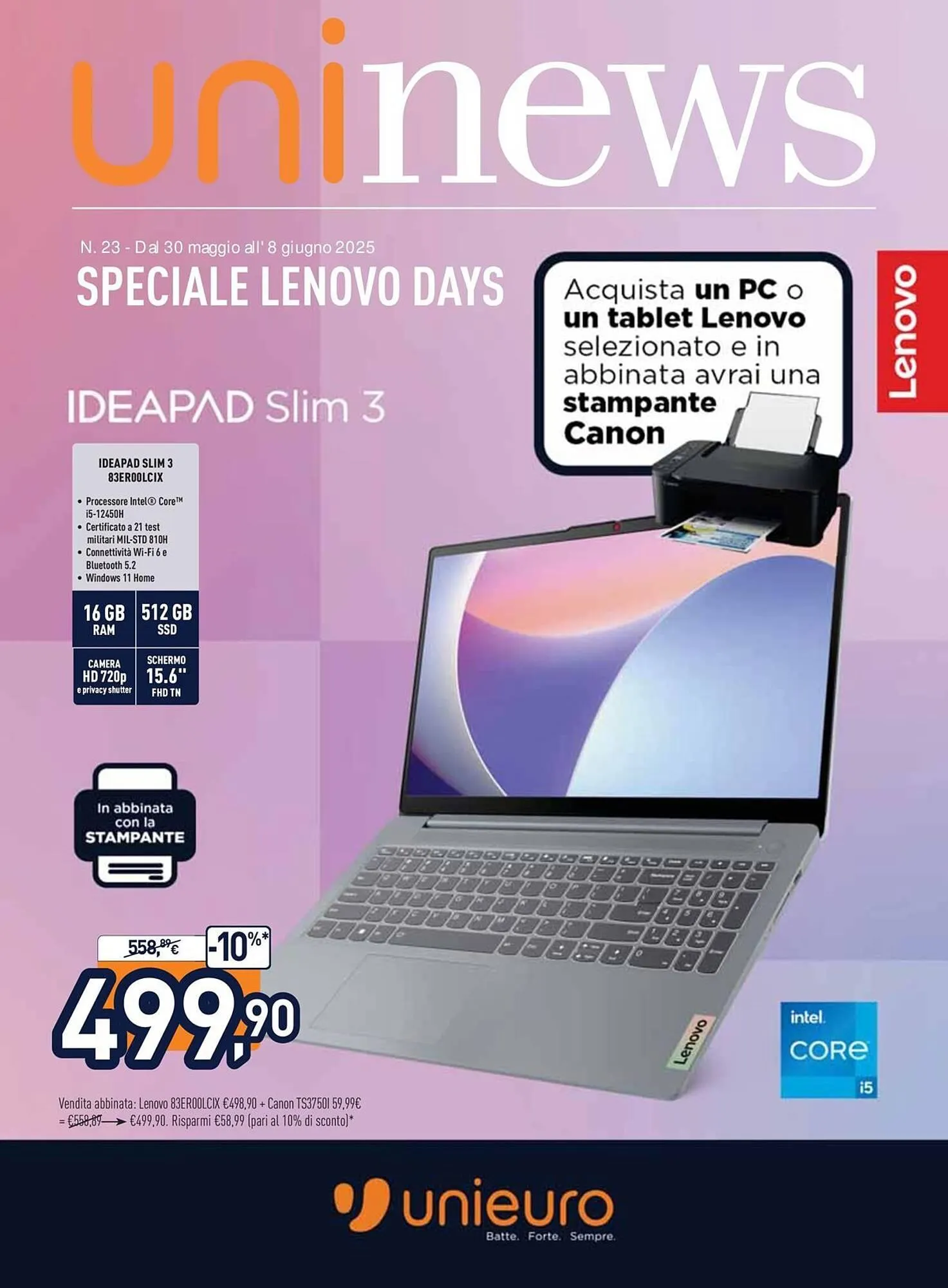 Volantino Unieuro da 30 maggio a 8 giugno di 2025 - Pagina del volantino 1