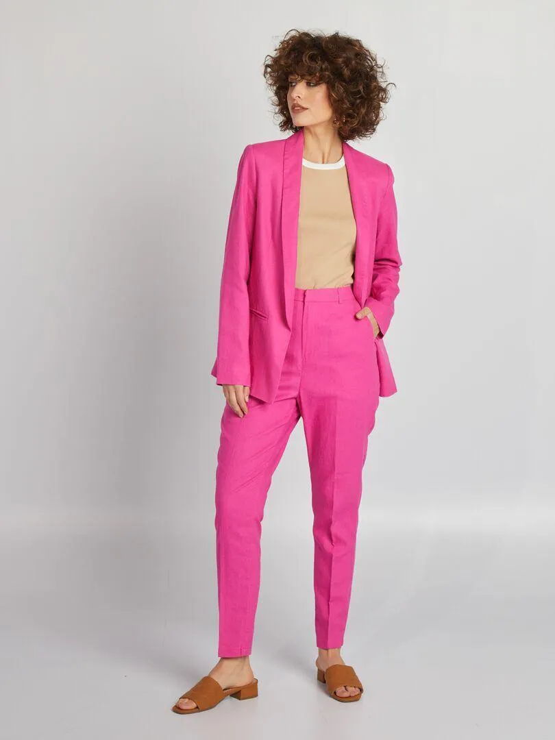 Pantaloni in lino - ROSA