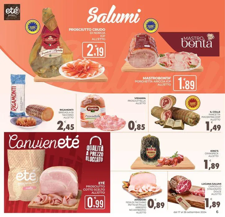 Sono arrivati i nostri prodotti conveniete da 17 settembre a 26 settembre di 2024 - Pagina del volantino 6