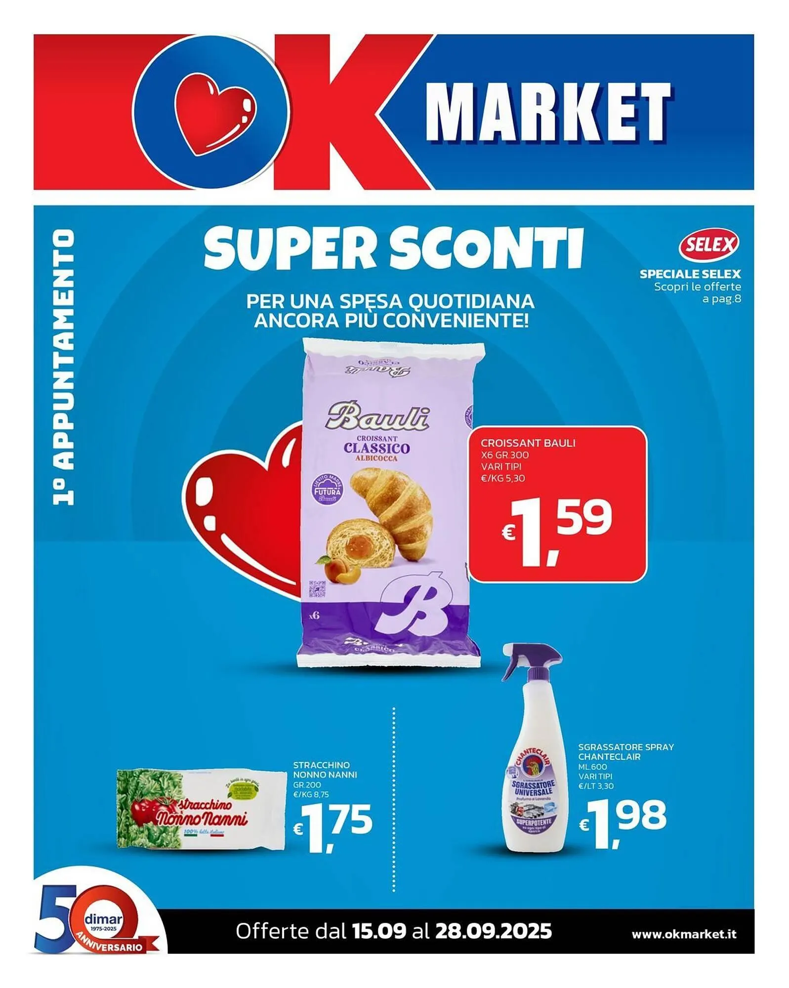 Volantino Ok Market da 15 settembre a 28 settembre di 2025 - Pagina del volantino 1