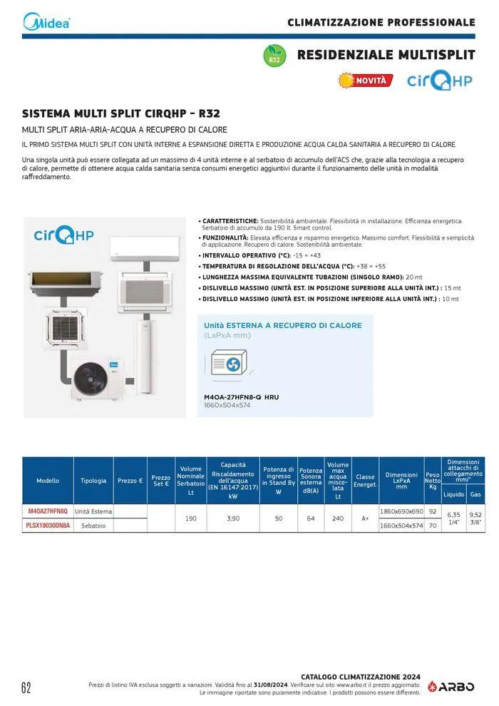 Catalogo climatizzazione 2024 da 17 maggio a 31 dicembre di 2024 - Pagina del volantino 62