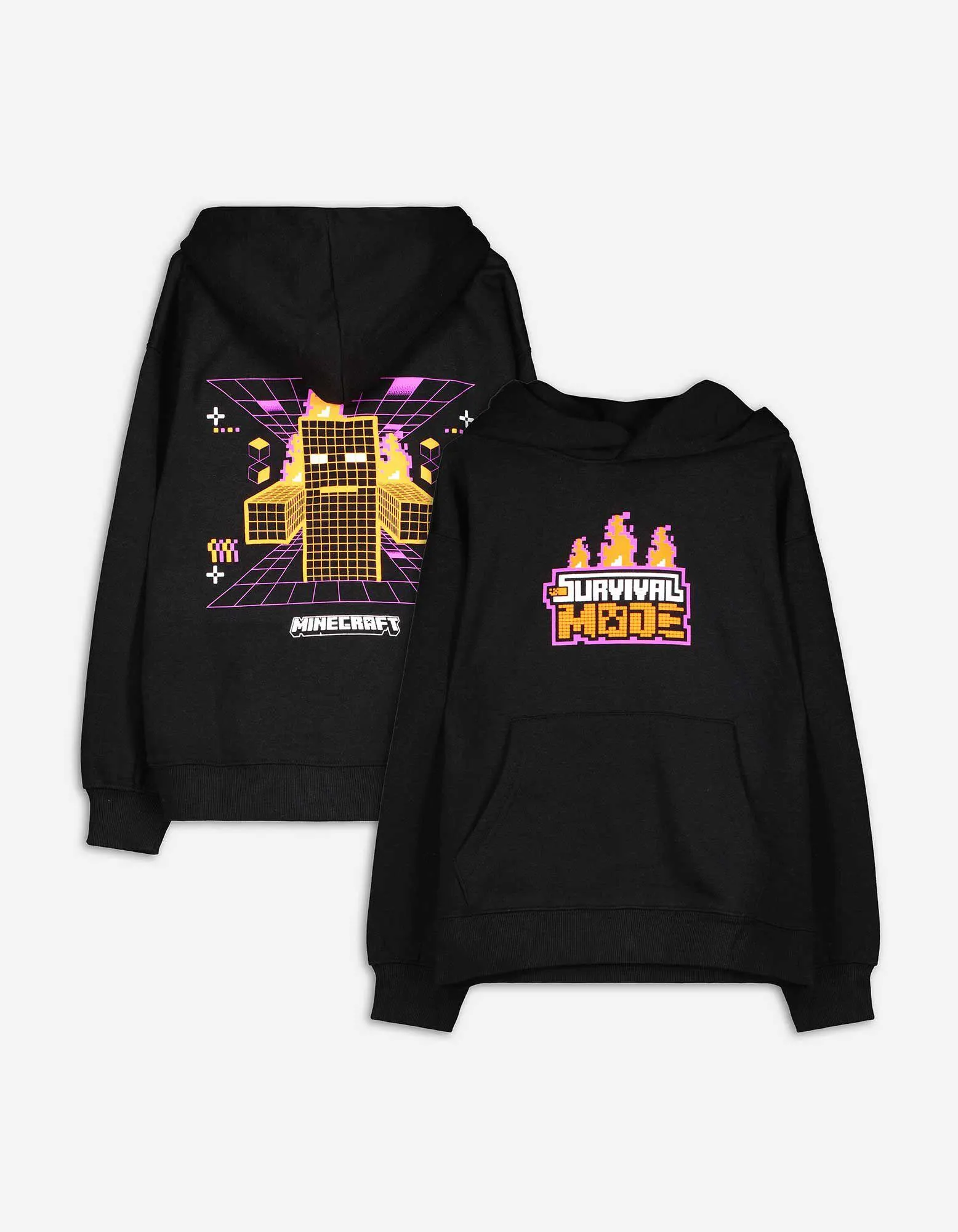 Felpa con cappuccio - Minecraft - nero