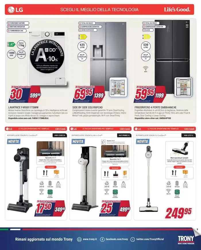 Tasso Zero da Trony! da 20 marzo a 2 aprile di 2025 - Pagina del volantino 9