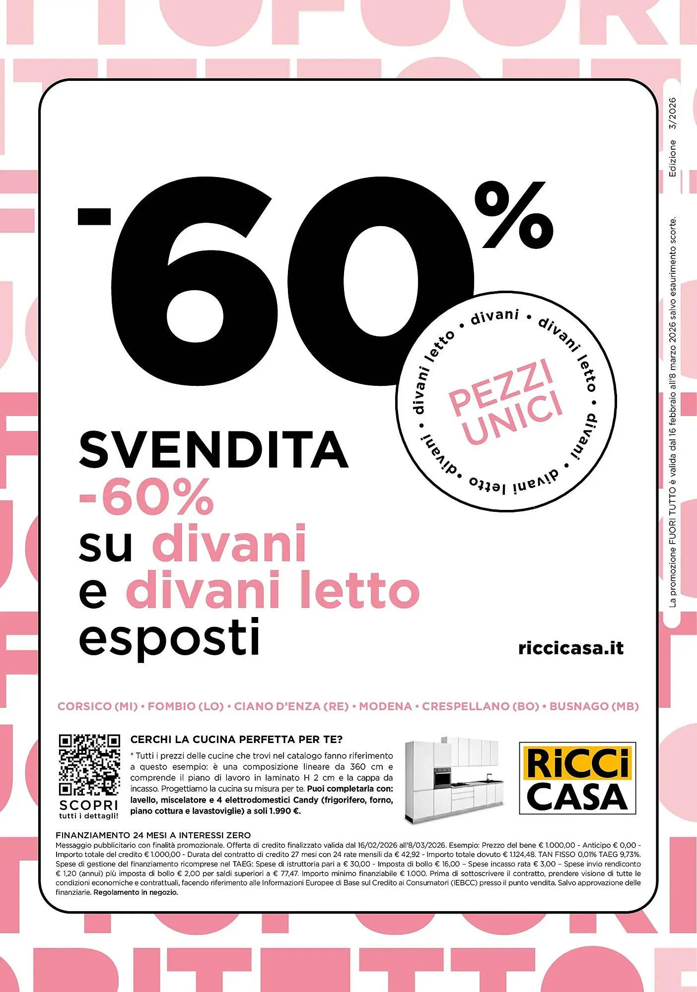 Volantino Ricci Casa da 15 febbraio a 1 marzo di 2026 - Pagina del volantino 16