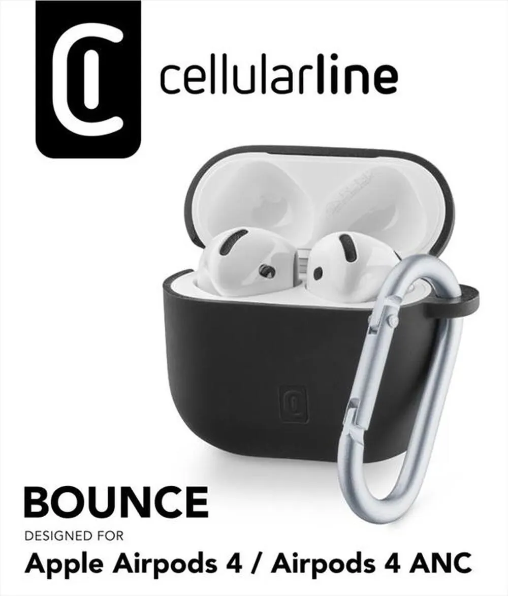 CELLULARLINE - Custodia BOUNCE - AIRPODS 4/4 ANC-Black