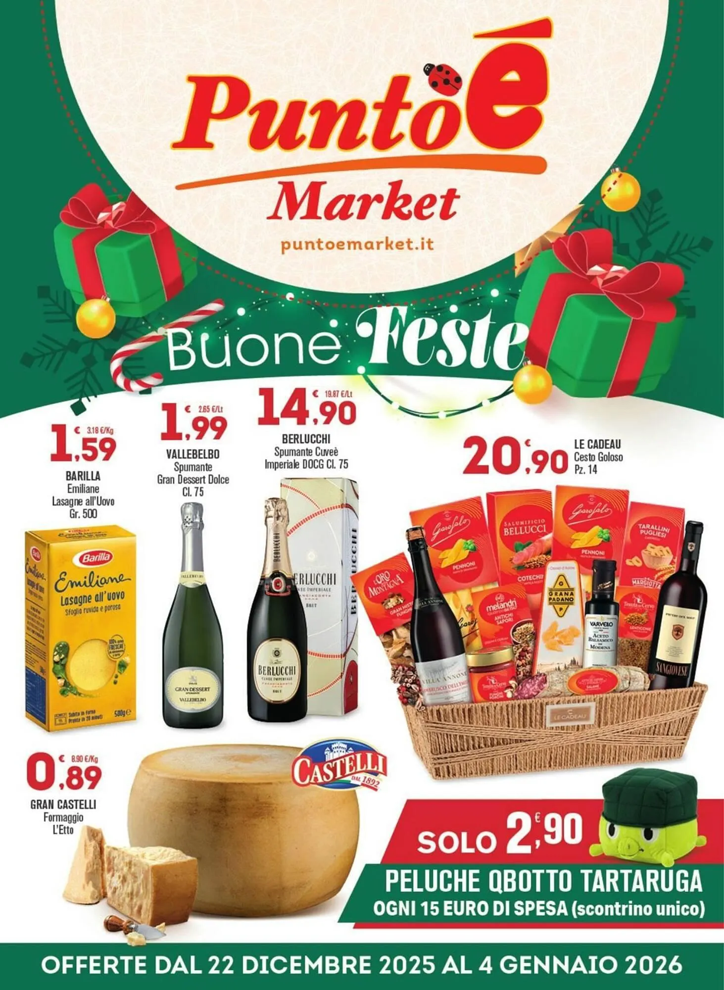 Volantino Punto é market da 22 dicembre a 4 gennaio di 2026 - Pagina del volantino 1