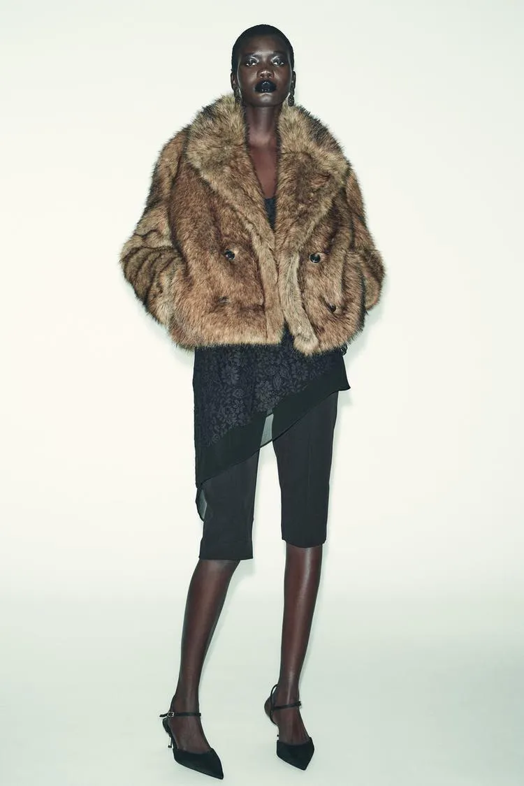 CAPPOTTO CORTO PELLICCIA SINTETICA