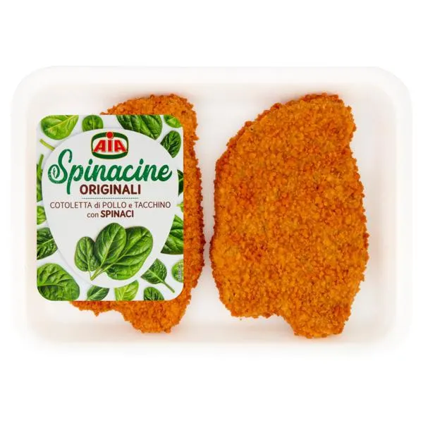 Aia Spinacine Originali Cotoletta di Pollo e Tacchino con Spinaci 0,220 kg