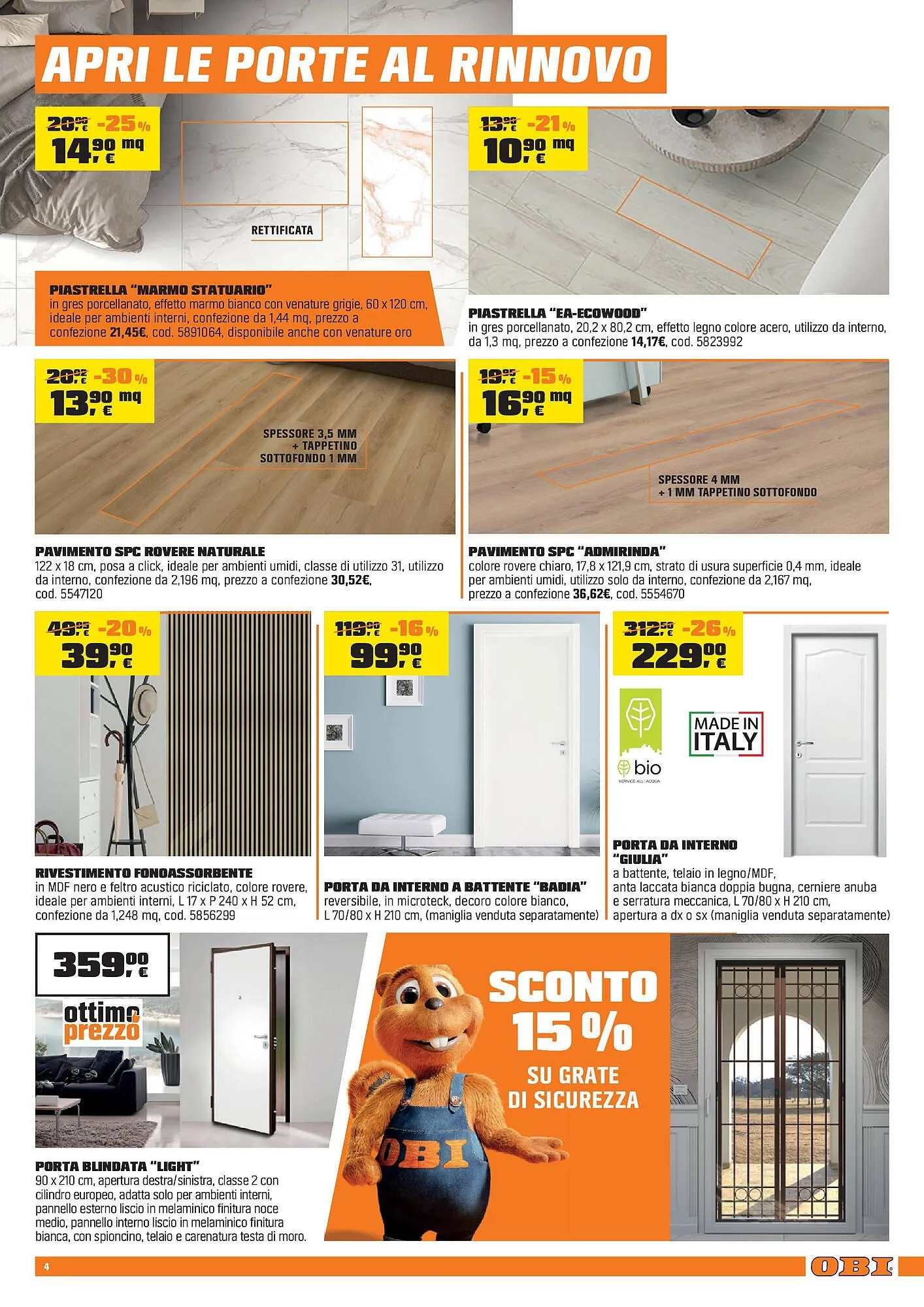Volantino OBI da 15 ottobre a 2 novembre di 2025 - Pagina del volantino 4