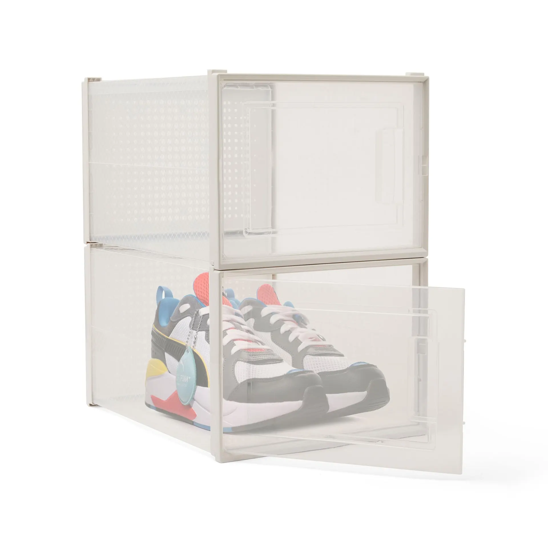 Scatole Impilabili Per Scarpe Sneakers - Set Da 2 Pz