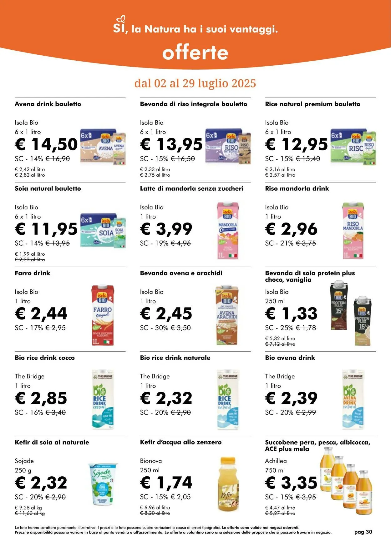 Natura Sì Volantino attuale da 1 luglio a 31 luglio di 2025 - Pagina del volantino 30
