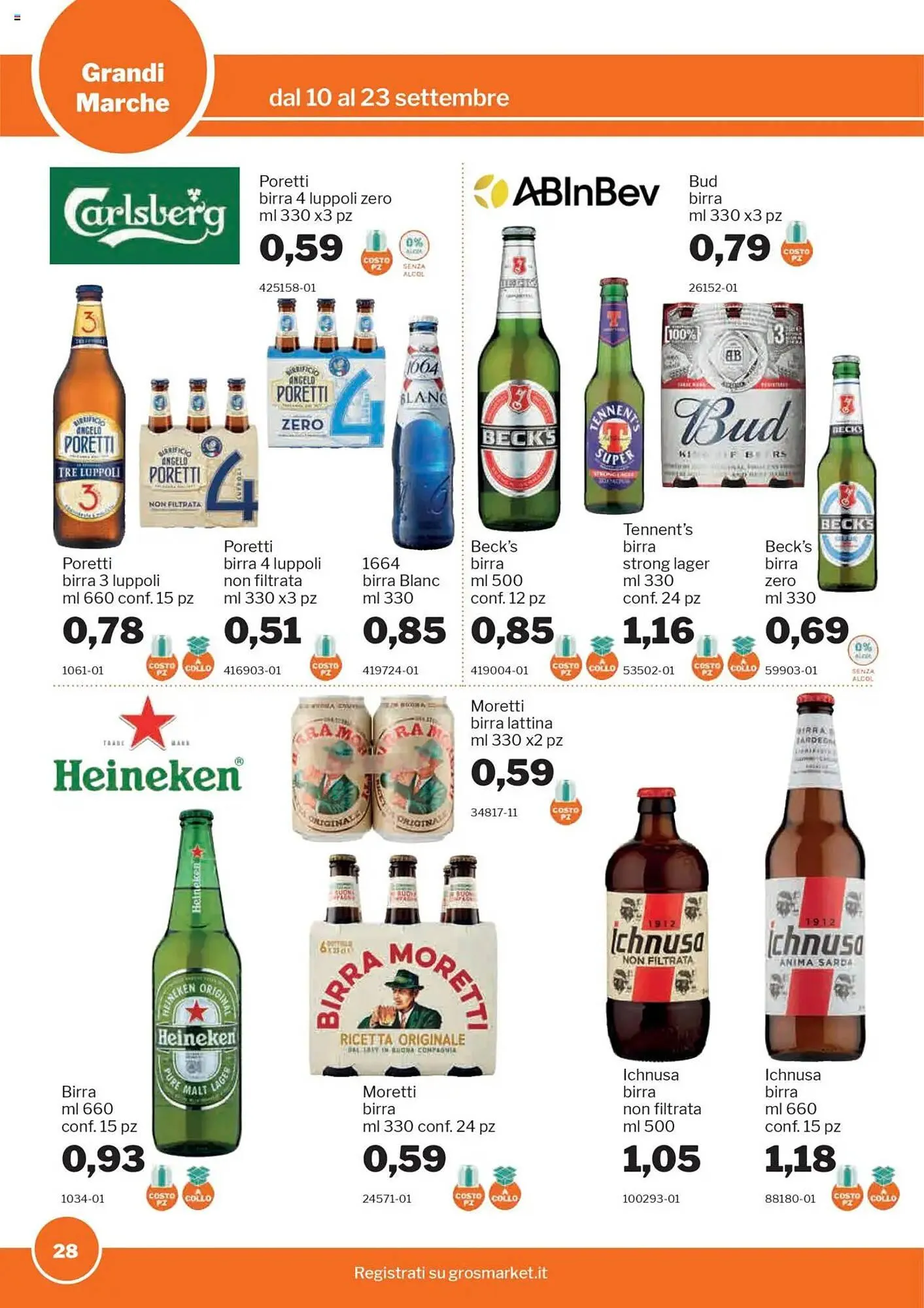 Volantino GrosMarket da 10 settembre a 23 settembre di 2025 - Pagina del volantino 28