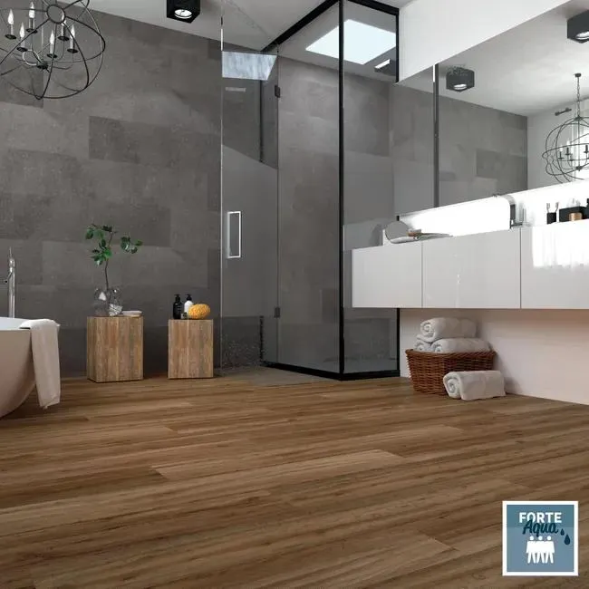 Pavimento laminato passaggio importante ARTENS H2O Honey marrone resistente all'acqua 48 ore, 1.973 m²