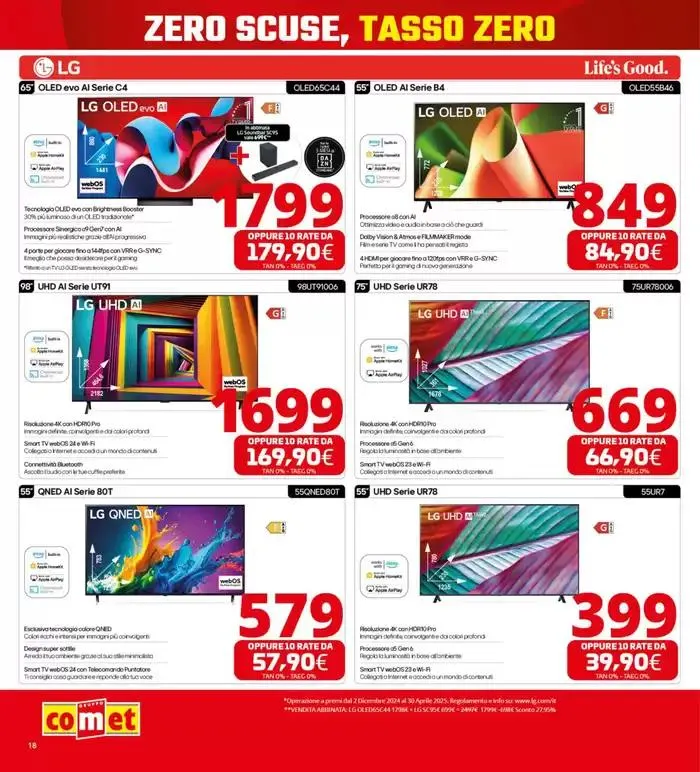 Zero scusa, tasso zero da Comet! da 3 aprile a 16 aprile di 2025 - Pagina del volantino 18