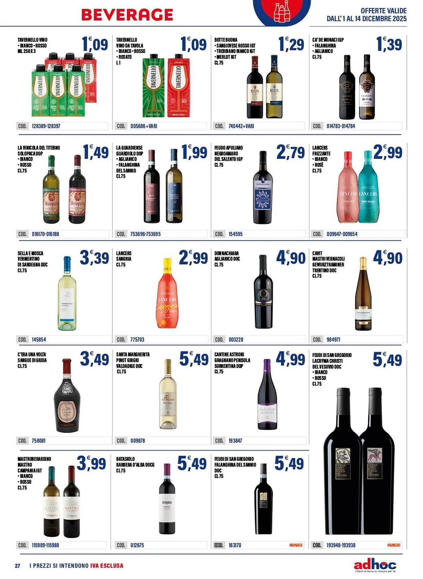 Volantino Adhoc da 2 dicembre a 14 dicembre di 2025 - Pagina del volantino 27